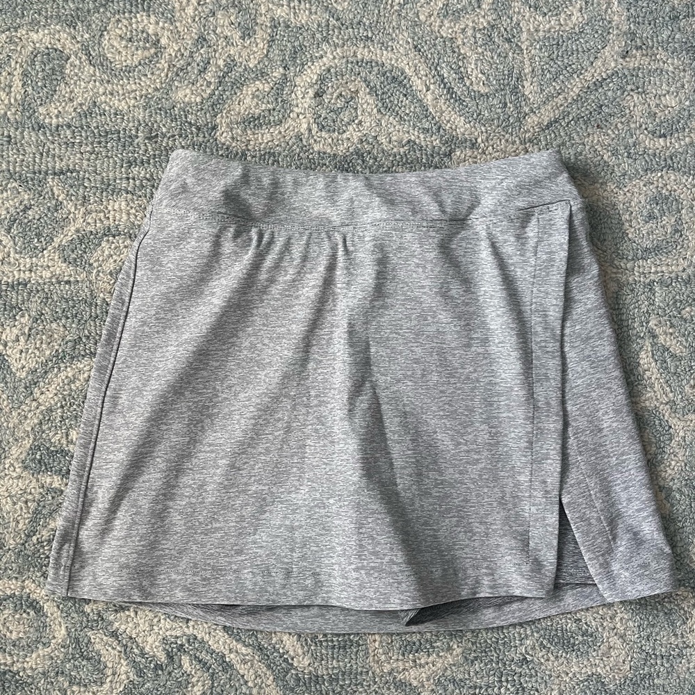 Outdoor Voices Gray Skater Mini Skirt with Slit